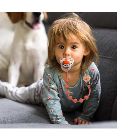 Silicone Pacifier Clip Holder Set - Apricot/Mint Teether Toys (Pack of 2) - Buy Online on SooperMarket.com