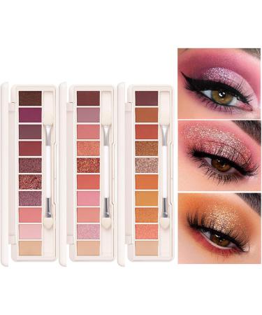3Pcs Eye Shadow Glazed Eyeshadow Plate 10 Colors Eye Shadow Plate Makeup PalettesMakeup - Buy Online on SooperMarket.com