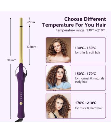 SHOW 9mm Tourmaline Ceramic Curling Tong for Short/Long Hair - Professional Skinny Hair Curler Iron - 3/8 Inch Barrel Width for Perfect Curls - Buy Online on SooperMarket.com