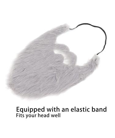 Halloween Party Fake Beard - Gray Costume Whiskers for Men | High-Quality Party Supplies - Buy Online on SooperMarket.com