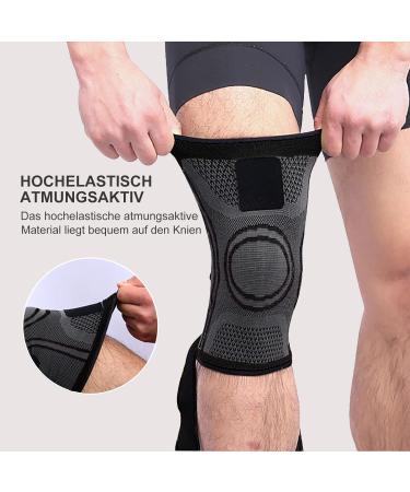 Sports Knee Support - Adjustable Straps Pain Relief for Men & Women 2-Piece Set for Meniscus Tear Arthritis Running & Climbing (Black M) - Buy Online on SooperMarket.com