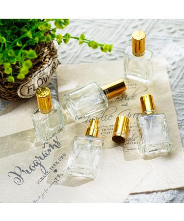 Yu Feng 12 Pack 15ml Transparent Glass Perfume Spray Bottles - Refillable Fine Fog Containers for Essential Oils Cleaning & Liquid Fragrance - Buy Online on SooperMarket.com