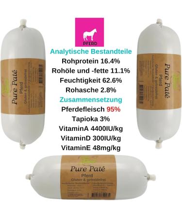 Paw Natural Hundenwurst | 3x400g Gluten-Free Horse Sausage | Fresh Meat for Healthy Dogs - International Shipping Available - Buy Online on SooperMarket.com