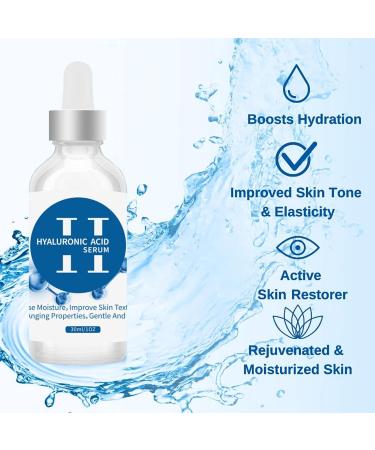 Trendyfave Hyaluronic Acid Serum Serums Skincare Moisturiser Face Women For Anti Aging Firming And Plumping Of Skin Fine Lines Deep Wrinkle Filler Brightening Serum Hydrating Serum With Glycerin - Buy Online on SooperMarket.com