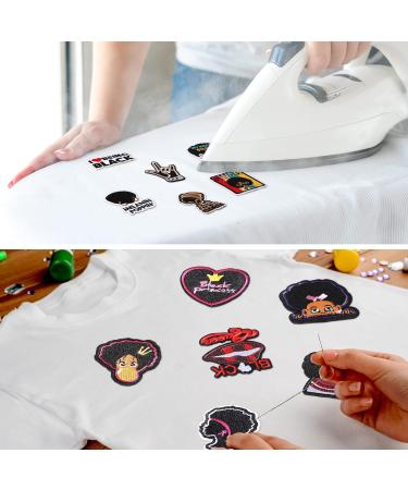 20 Black Girl Iron on Embroidered Patches - DIY Clothing Applique for Jeans, Jackets & Backpacks (Novelty Style) - Buy Online on SooperMarket.com