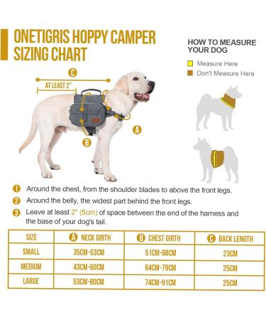 OneTigris Hoppy Camper 2.0 Dog Backpack - Tear-Resistant Hiking & Camping Pack for M/L Size Dogs (Large Grey) | International Shipping Available - Buy Online on SooperMarket.com