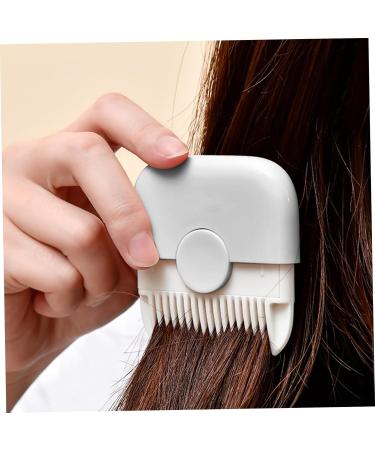 1pc Split Ends Hair Trimmer for Women 2 in 1 Mini Portable Cute Hair Brush Detachable Dustproof Knob Adjustable Stainless Steel Slicer Hair Clipper Grey - Buy Online on SooperMarket.com