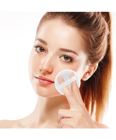 Sibba Loose Powder Puffs - 12 Round Velours Makeup Applicators & Compact Containers for Foundation & Cream | White - Buy Online on SooperMarket.com