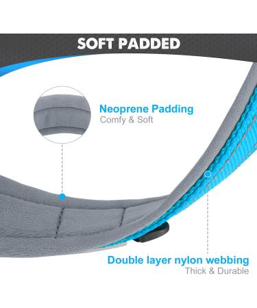Joytale Softly Padded Neoprene Dog Collar for Large Dogs - Nylon Reflective Wide Collar in Baby Blue (Size L 1 Pack) - Buy Online on SooperMarket.com