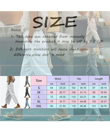 Womens Linen Capri Pants with Side Hollow Out Detail, Boho Summer Beach Pants with Pockets - Khaki XX-Large - Buy Online on SooperMarket.com
