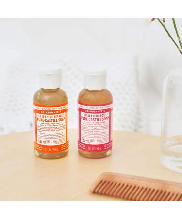 Dr. Bronner's Liquid Soap - Tea Tree 60 ml | Natural Antibacterial Cleanser - International Shipping Available - Buy Online on SooperMarket.com