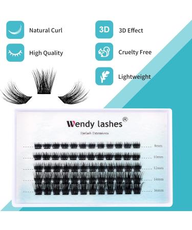 D Curl Cluster Lashes 0.07mm 8-16mm Mixed DIY Lash Extensions - Soft and Wispy Reusable Eyelash Clusters (FD-D18-0.07-D8-16) - Buy Online on SooperMarket.com