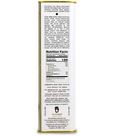 2022 Gold Medal Winner PJ KABOS Family Reserve Medium Intensity Greek EVOO 16.9 fl oz Tin - Buy Online on SooperMarket.com