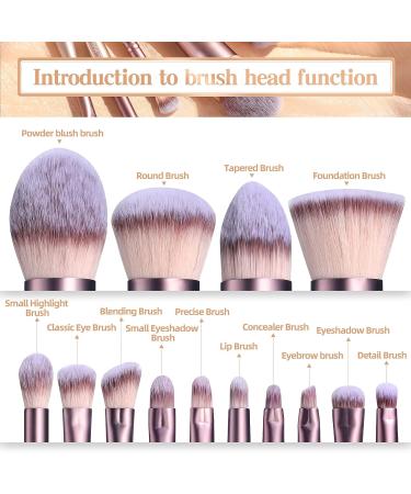 BS-MALL Premium Synthetic Makeup Brushes Set - 14 Rose Brushes Stand Up for Foundation, Powder, Concealers, and Eye Shadows - Buy Online on SooperMarket.com