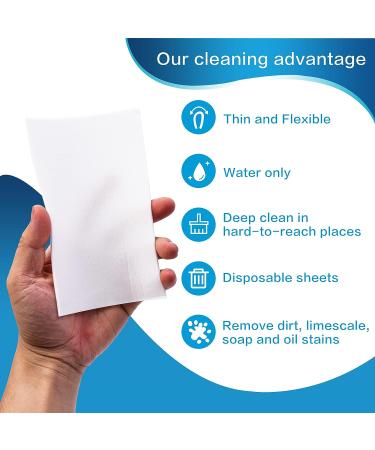 100 Count Disposable Magic Sponge Eraser Sheets - Thin Nano Cleaning Wipes for Hard-to-Reach Places - Buy Online on SooperMarket.com