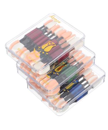 BELLIFFY 30pcs Double Ended Eye Shadow Stick Girl Eyeshadow Makeup Brush Sponge Eyeshadow Stick Rod Aluminum