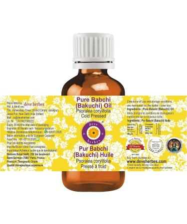 Deve Herbes Pure Babchi Oil (Psoralea corylifolia) Cold Pressed 100ml (3.38 oz) - Buy Online on SooperMarket.com