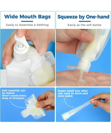 23 Pcs Refillable Travel Size Toiletry Pouch Set - Leakproof Containers for Shampoo, Lotion, Soap - 30ml, 50ml, 100ml - Buy Online on SooperMarket.com