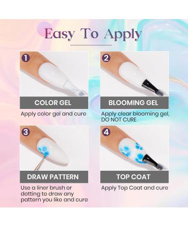 Buy MIZHSE Blooming Gel Nail Polish - Clear Soak Off UV LED Gel for Nail Art 10mL | International Shipping - Buy Online on SooperMarket.com