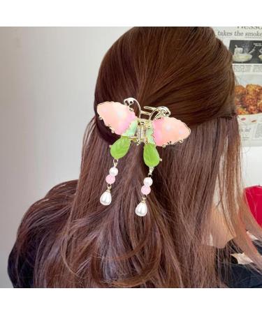 Butterflies Tassel Hair Clip | 3D Butterflies Clips | Hair Fashion Accessories Elegant Tassel Butterflies Hairpins Alloy Barrettes Tassel Butterflies -Shaped Hair Clip for Ladies Girls - Buy Online on SooperMarket.com