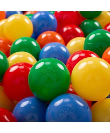 Kiddymoon children Balls For Ballbad baby game balls Plastic balls 7cm yellow/green/blue/red/orange 300 balls/7cm yellow/green/blue/red/orange