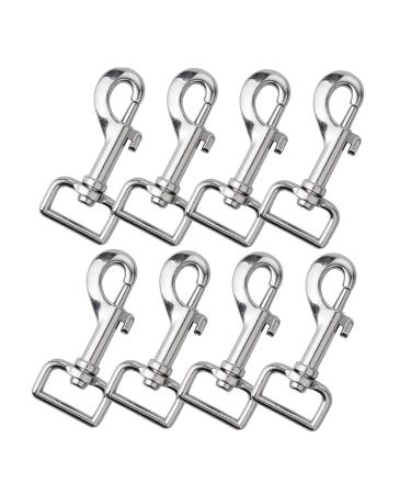 8 pieces of vertebral carabiner snappy carabiner bolt carabiner dog leash carabiner hook with swivel joint stainless steel hook with swivel joint for dog collar for dog collar bucket hammock horse tack