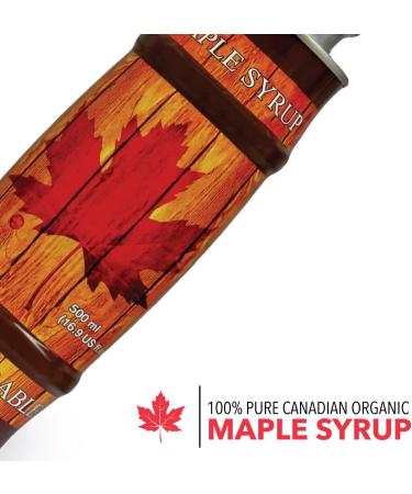 Pure Organic Canadian Maple Syrup (2 X 500ml Bottles.) All-Natural Grade-A Amber Rich Taste | Delicious Sweetness | No Preservatives Gluten Free Vegan Friendly - Buy Online on SooperMarket.com