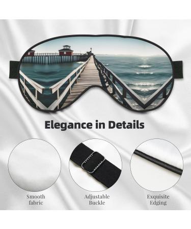 Buy SSIMOO Coastal Pier Soft Sleep Eye Mask - Female Breathable Travel Eye Patch for Relaxation - Perfect for Restful Sleep - Buy Online on SooperMarket.com