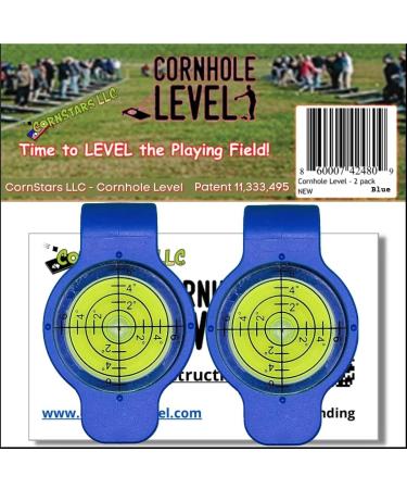 CornStars Cornhole Level - Instant & Accurate Measurements for All Boards & Sets - Improve Your Outdoor Game - Throw Bags Straight - Indoor/Outdoor Blue - Buy Online on SooperMarket.com