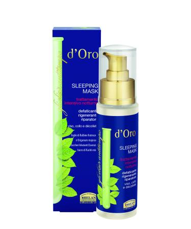 Helan Elisir Antitempo - Sleeping Face Mask for Skincare with Shea Butter Regenerating & Defatiguing Action for All Skin Types - Face Moisturiser & Intensive Night Treatment - Made in Italy 50 ml