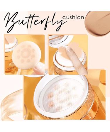 Buy Butterfly Cushion BB Cream - Air Cushion CC Cream & Moisturizing Concealer - Easy to Use Liquid Foundation in Ivory White - International Shipping - Buy Online on SooperMarket.com