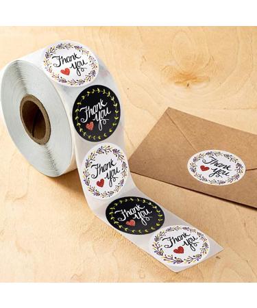 Buy 1000 Round Self-Adhesive Thank You Stickers - Perfect for Gifts Envelopes Weddings & Birthdays | Ideal for International Shipping - Buy Online on SooperMarket.com