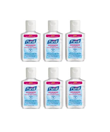 Purell Advanced Hand Sanitizer Refreshing Gel 2 oz (Pack of 6) Unscented  2 Fl Oz (Pack of 6)