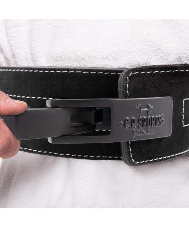 C.P.Sports Leather Powerlifting Belt with Power Buckle - Professional Training & Weight Lifting Belt for Fitness & Bodybuilding (M: 69-92cm Black) - Buy Online on SooperMarket.com