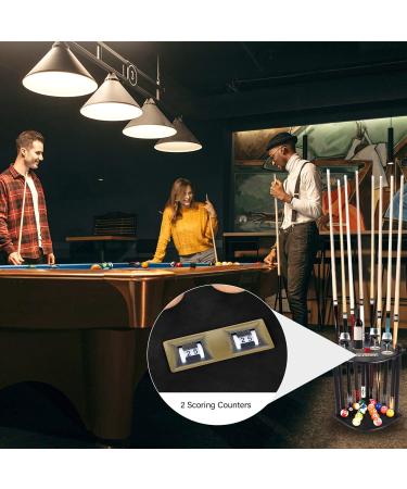 MoyanSuper Solid Wood Pool Cue Stick Holder - Holds 8 Cue Sticks (Black) - Buy Online on SooperMarket.com