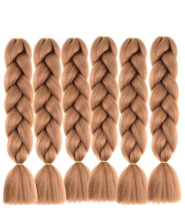 24-Inch Ombre Brown Jumbo Braid Hair Extensions | Kankalon 6Pcs Box Braids for Art & Style - Buy Online on SooperMarket.com