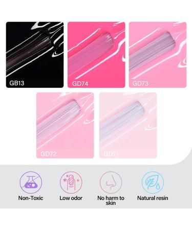 AILLSA Hot Pink Gel Nail Polish Set Black Nude Baby Pink Gel Polish with Base and Top Coat Long Lasting Barbie All Season Color Soak Off U V L ED Manicure Art Salon DIY at Home 7Pcs 8ML Black Pink - Buy Online on SooperMarket.com