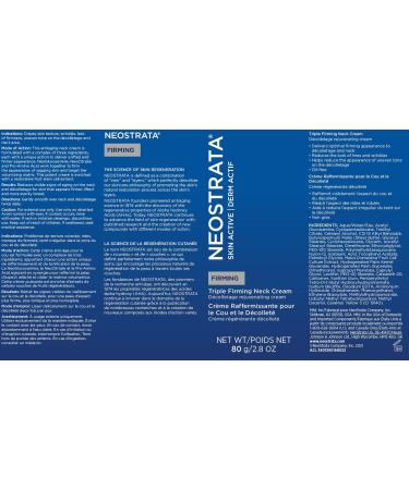 NEOSTRATA Triple Firming Neck Cream - Oil-Free D colletage Rejuvenating Cream 80g - Buy Online on SooperMarket.com