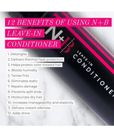 N+B Leave-In Conditioner & Detangler Spray | For Curly & Straight Hair | Deep Moisturizer for Dry, Damaged, Frizzy Hair | Sulfate, Paraben & Cruelty-Free - Buy Online on SooperMarket.com