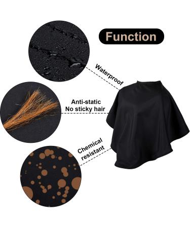 2 Pcs Waterproof Makeup & Hair Cape Set - Salon Barber Bib for Hair Dye & Styling in Black - Buy Online on SooperMarket.com