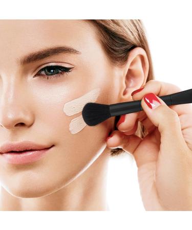 Nose Makeup Brush - U-Shaped Double Ended Contour Brush for Precise Blush & Highlight | 2-in-1 Puffy Makeup Tool for Beginners & Professionals | All Black - Buy Online on SooperMarket.com