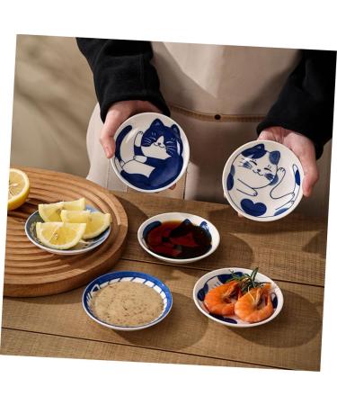 Alipis 4pcs Soy Sauce Dish Sushi Sauce Dishes Dessert Plates Snack Dish Ceramic Dipping Bowls Ceramic Cat Bowls Appetizer Dishes Side Dish Cake Plates Ceramics Dipping Sauce Household - Buy Online on SooperMarket.com