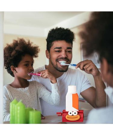 Rolling Toothpaste Squeezer - Cute Smiling Face Tube Squeezer Tool Manual Toothpaste Dispenser Toothpaste Holder Squeezer for Bathroom Restroom Red - Buy Online on SooperMarket.com