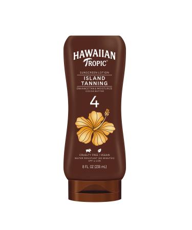 Hawaiian Tropic Sunscreen Protective Dark Tannning Sun Care Sunscreen Lotion  Cocoa Butter - SPF 4  8 Ounce