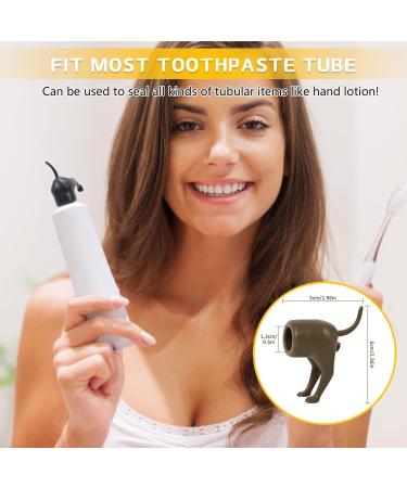 Toothpaste Attachment Set - 2 Funny Squeeze Figures for Dogs | Ideal Gift for Men & Women (Black & Brown) - Buy Online on SooperMarket.com