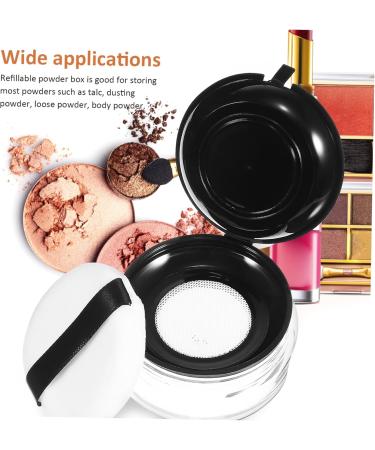 BELLIFFY Travel Powder Containers Powder Container with Puff Body Powder Container Portable Travel Size Container Loose Powder Containers Puff Powder Applicator Small Powder Puff - Buy Online on SooperMarket.com
