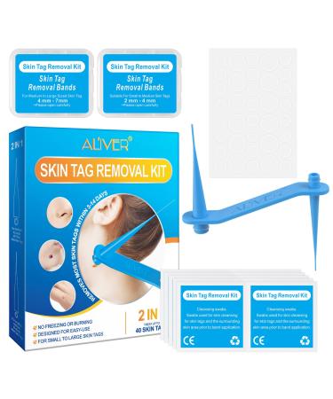 Skin Tag Remover Kit 2 in 1 Skin Tag Remover Device for Medium/Small/Large Skin Tags (2mm-7mm) Painless Skin Tag & Mole Wart Removal Tool for Women Men E Wart Tool Bu