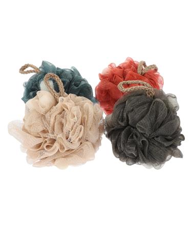 NOLITOY 4pcs Bath Scrub Ball Bath Scrubber Back Scrubber Spone Loofah Exfoliating Pouf Bath Shower Pouf Bath Shower Loofah Mesh Shower Sponge Shower Supply Bath Sponge Body Bath Ball or