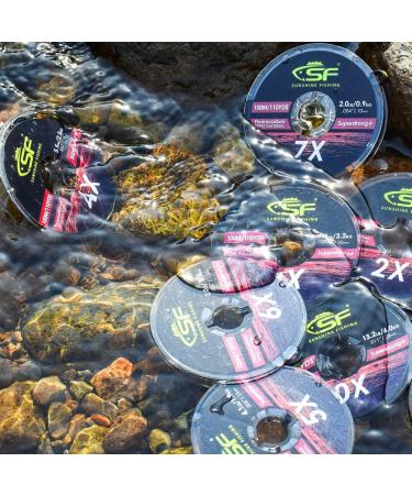 SF Clear Fluorocarbon Tippet Line for Trout Fishing - 100M 3X Leader Tippet - Buy Online on SooperMarket.com