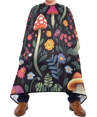 Kigai Mushroom Flower Barber Cape - Professional Waterproof Hair Cutting Cape for Men & Women | Adjustable Snap Closure Hairdressing Cape - Buy Online on SooperMarket.com
